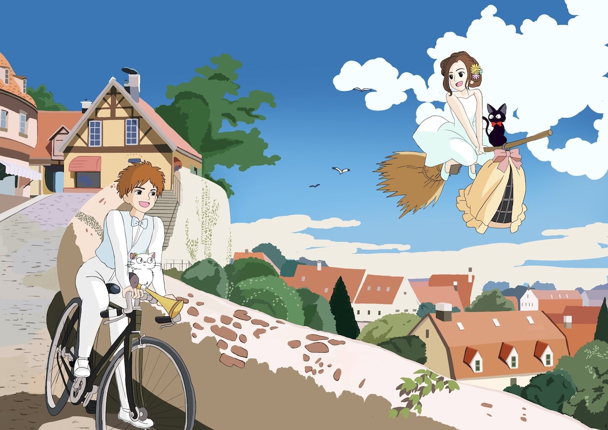 あなたの好きな画風で似顔絵描きます 漫画アニメ風　結婚式ウェルカムボード、プレゼントにも！ イメージ5