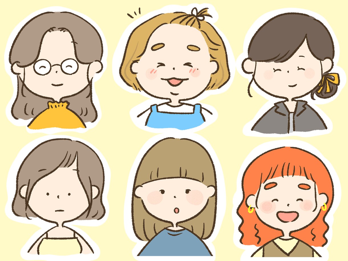ゆるっと似顔絵アイコン作ります ゆるゆる〜なタッチの絵であなたのお顔をイラストに☆ イメージ5
