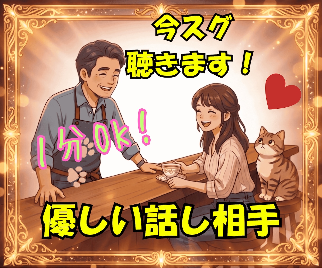 今スグ聴きます✅️優しい話し相手☘️笑顔になれます NGなし♪雑談も相談も⭕️好きな事を話してスッキリしてってね イメージ1