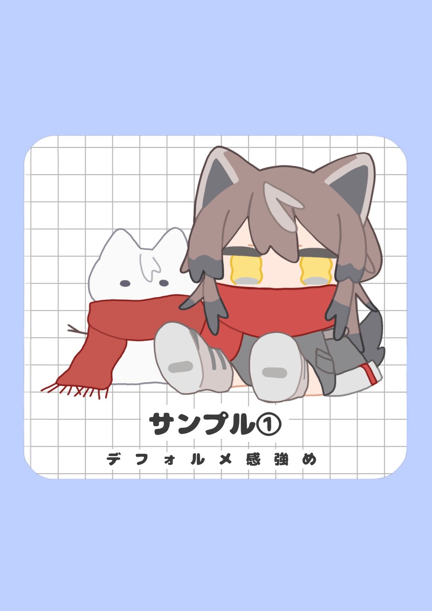 商用◎かわいい女の子のミニキャラを描きます もちもち透明感のある可愛いミニキャラを！ イメージ2