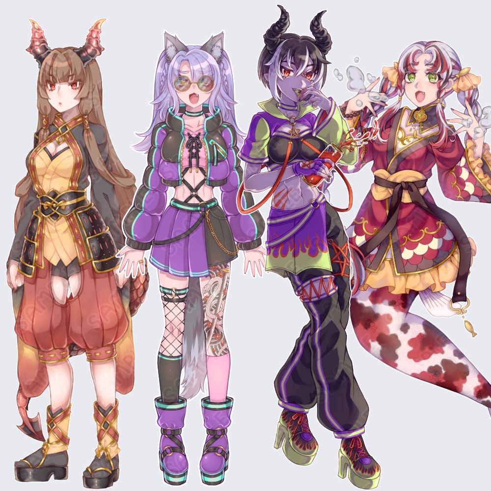 全身立ち絵作成いたします ゲームやTRPGなどに使える！女の子イラスト作成いたします！ イメージ2