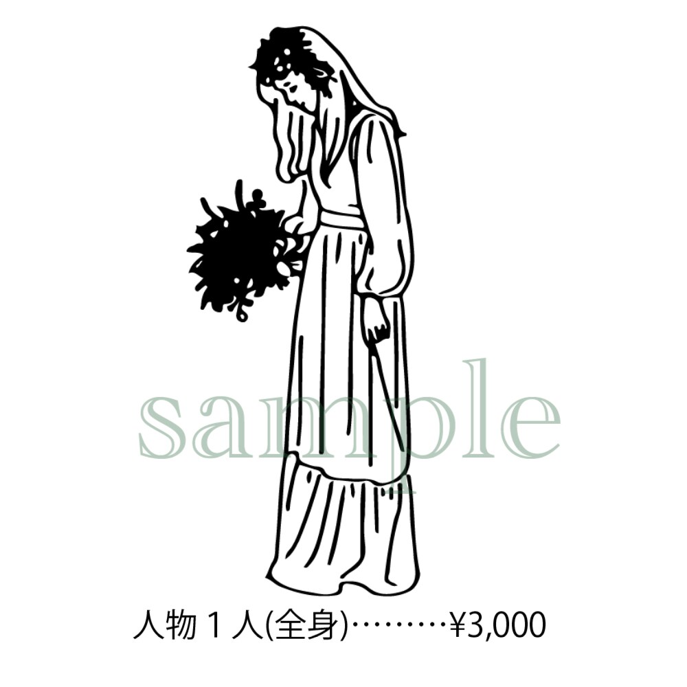 モノクロでSNS用イラストを描きます アイコン、さし絵など使い方は人それぞれ。 イメージ2