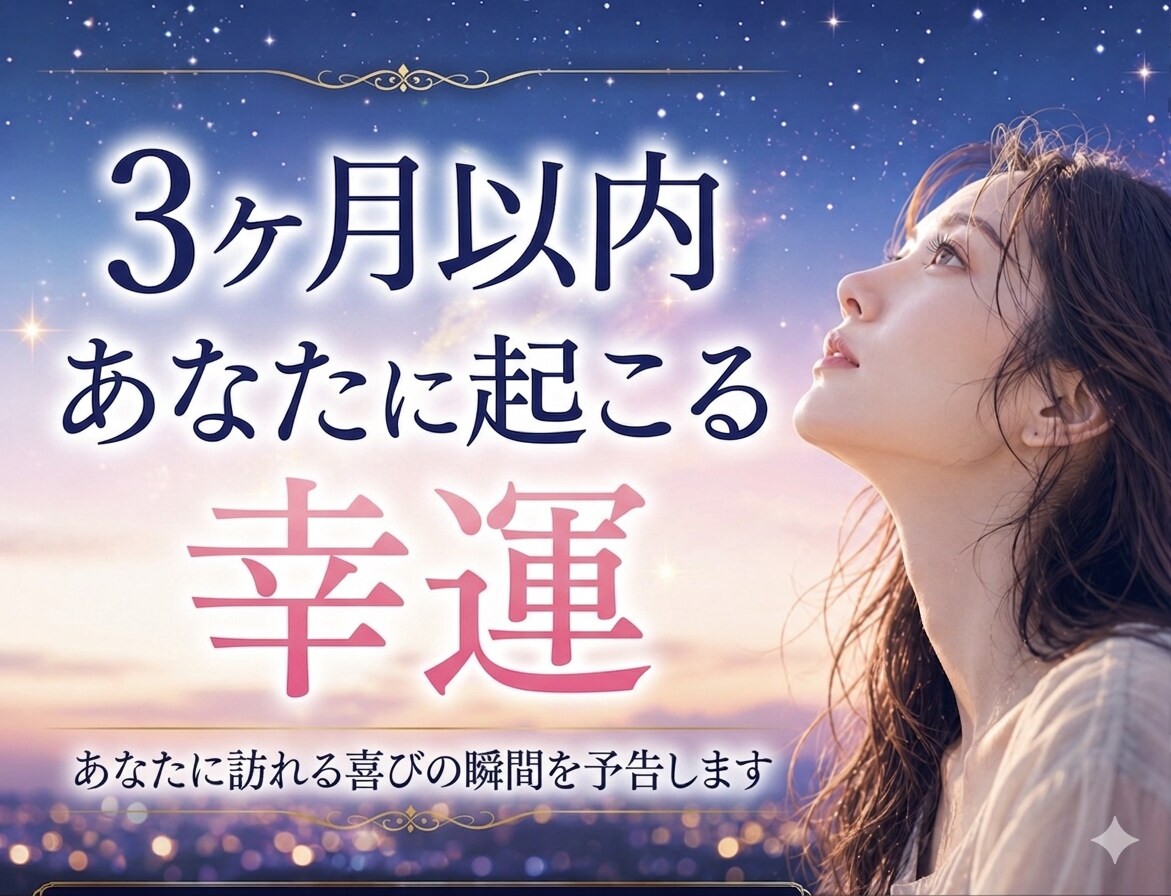 3ヶ月以内にあなたに届く【幸運】を視ます 何かいい事ないかな？ため息を笑顔に変えて。 イメージ1