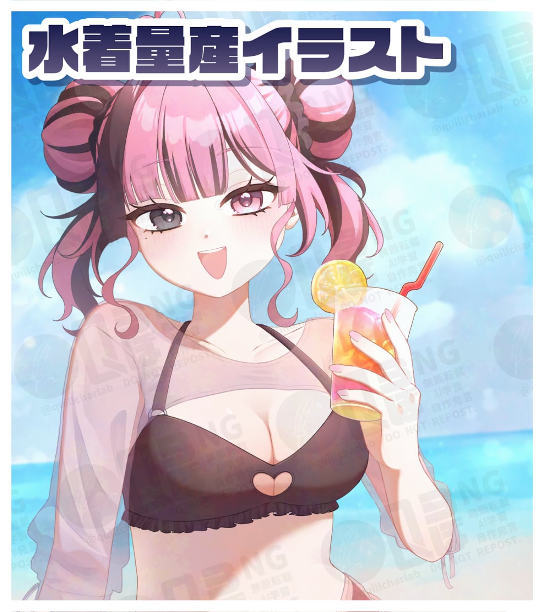 IRIAM!対応水着量産イラスト描きます 【商用利用含む】IRIAMの立ち絵としても使える！ イメージ1