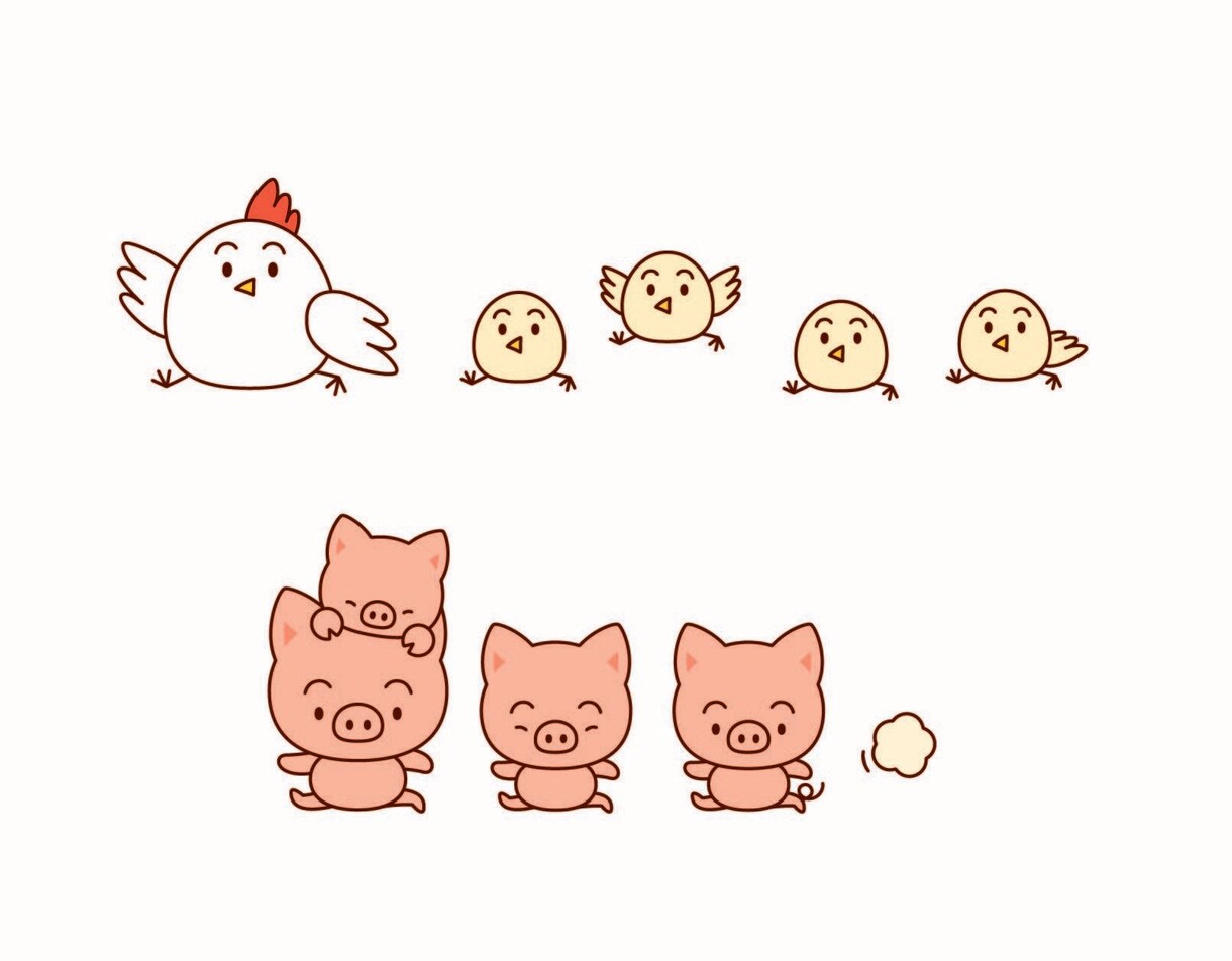 やわらかいタッチの動物ファミリーのイラスト描きます 書籍や広告でデザイン歴20年なので、ご要望にしっかり最速で！ イメージ4