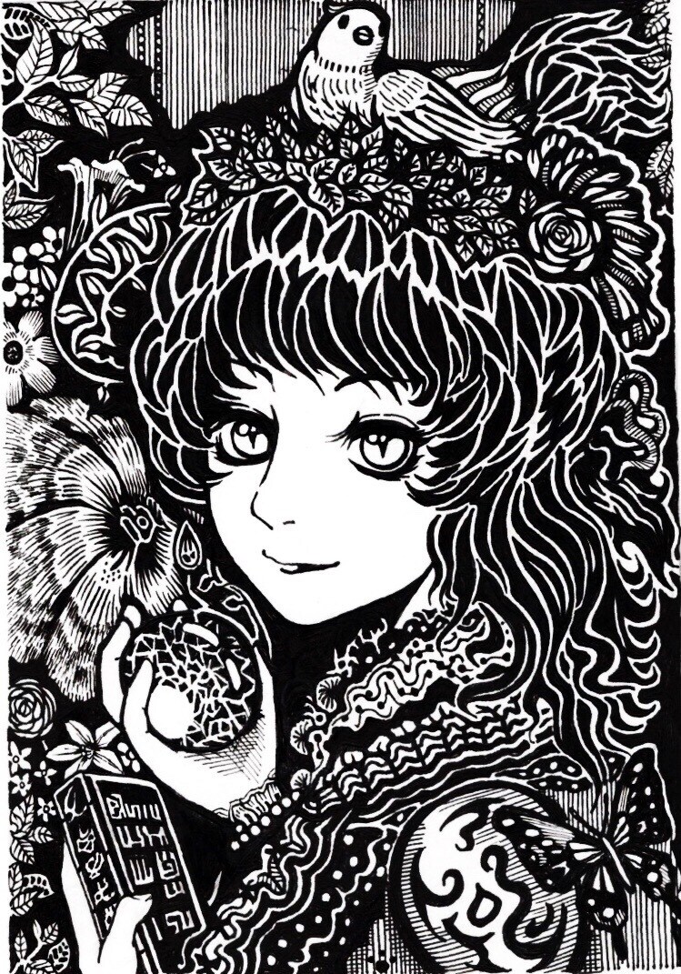 繊細なモノクロイラストを描きます 精緻系や白黒系がお好きな方向け。 イメージ2