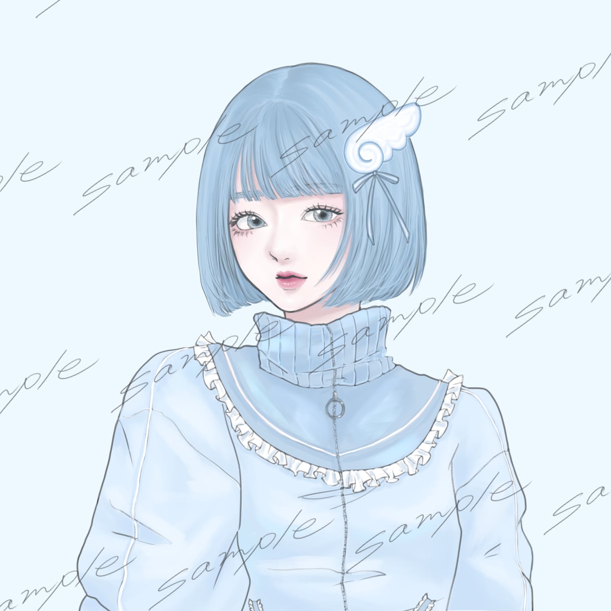 大人可愛い・透明感・綺麗め｜女性イラストを描きます アイコンをオシャレに彩る｜オリジナルイラストを届けます イメージ5
