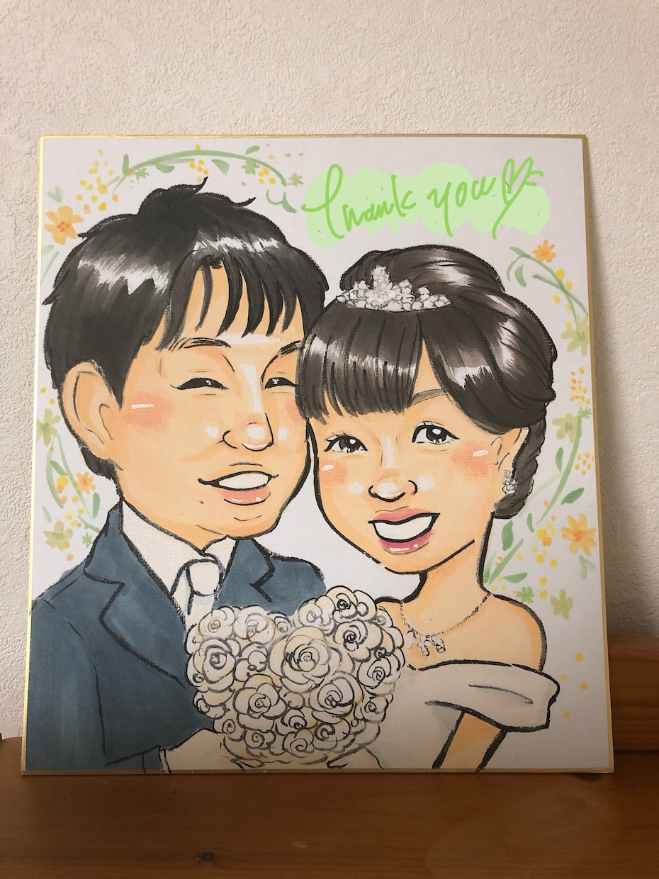 想い出に残るウェルカムボードつくります 可愛らしい自分だけの似顔絵イラストウェルカムボードを！ イメージ2