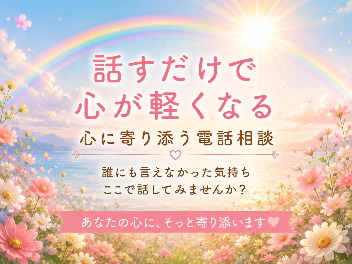 心に寄り添う電話相談をします 40代・50代女性のお悩みに寄り添います イメージ1