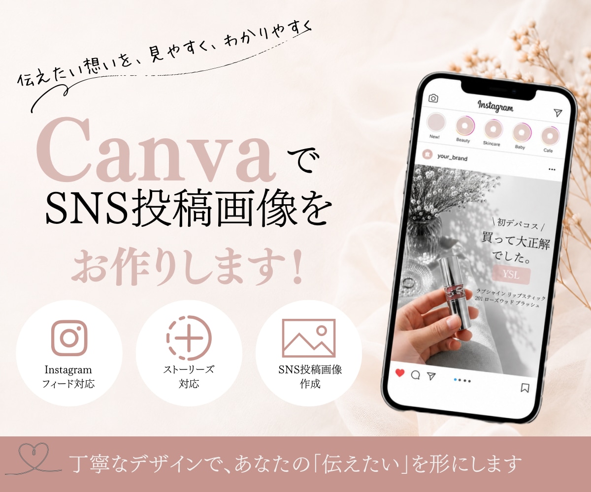Canvaで伝わるSNS画像を作りますます 想いを伝えるSNS投稿をデザインします イメージ1