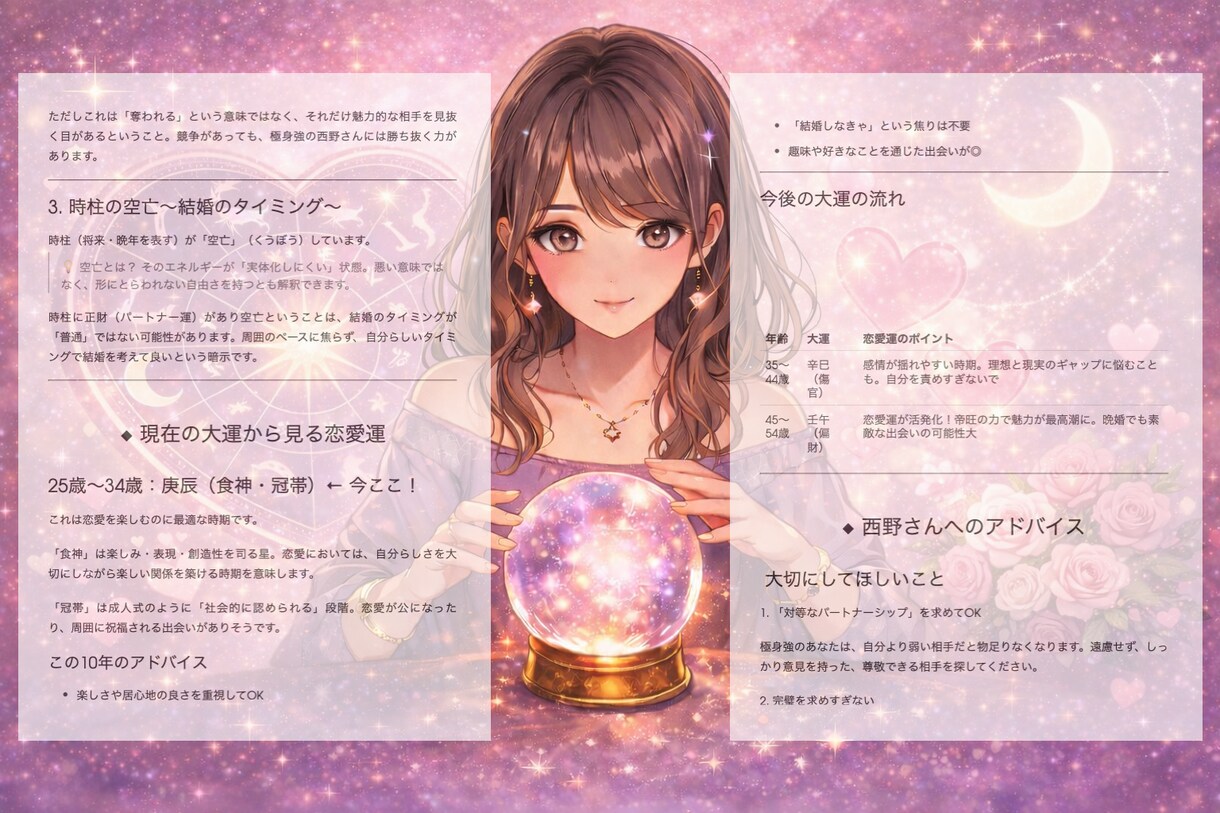 どんな人と合う？いつ結婚？を徹底鑑定します あなたの恋愛パターンと運命の出会いの時期、お伝えします イメージ3