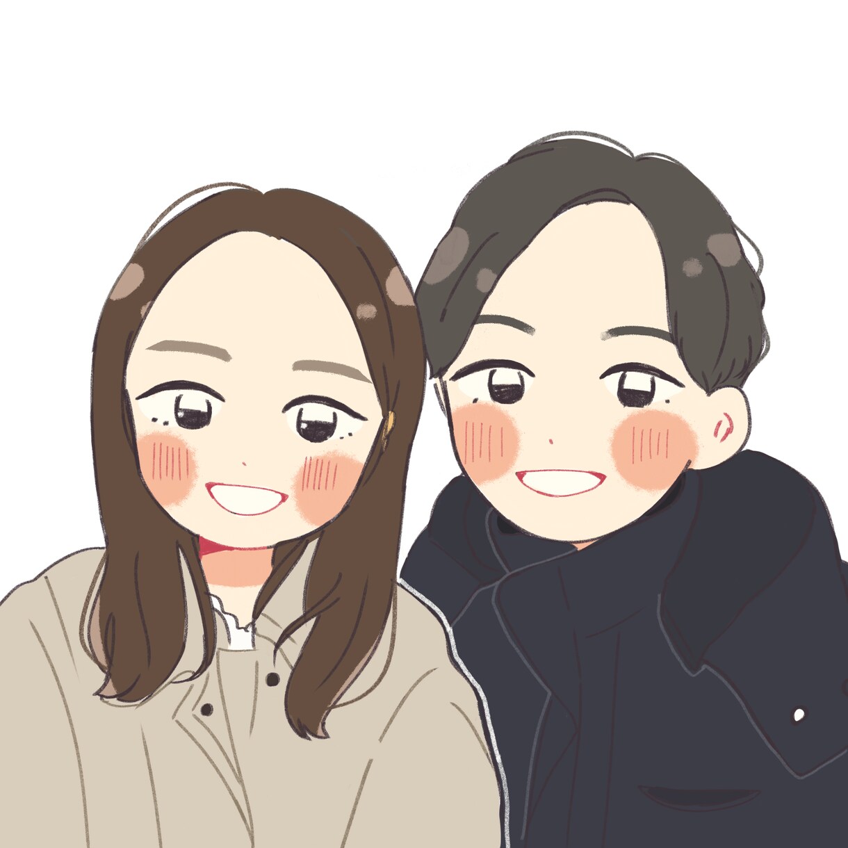 お写真を元にカップルイラスト描きます デフォルメと等身どちらも描きます⭐︎ イメージ5
