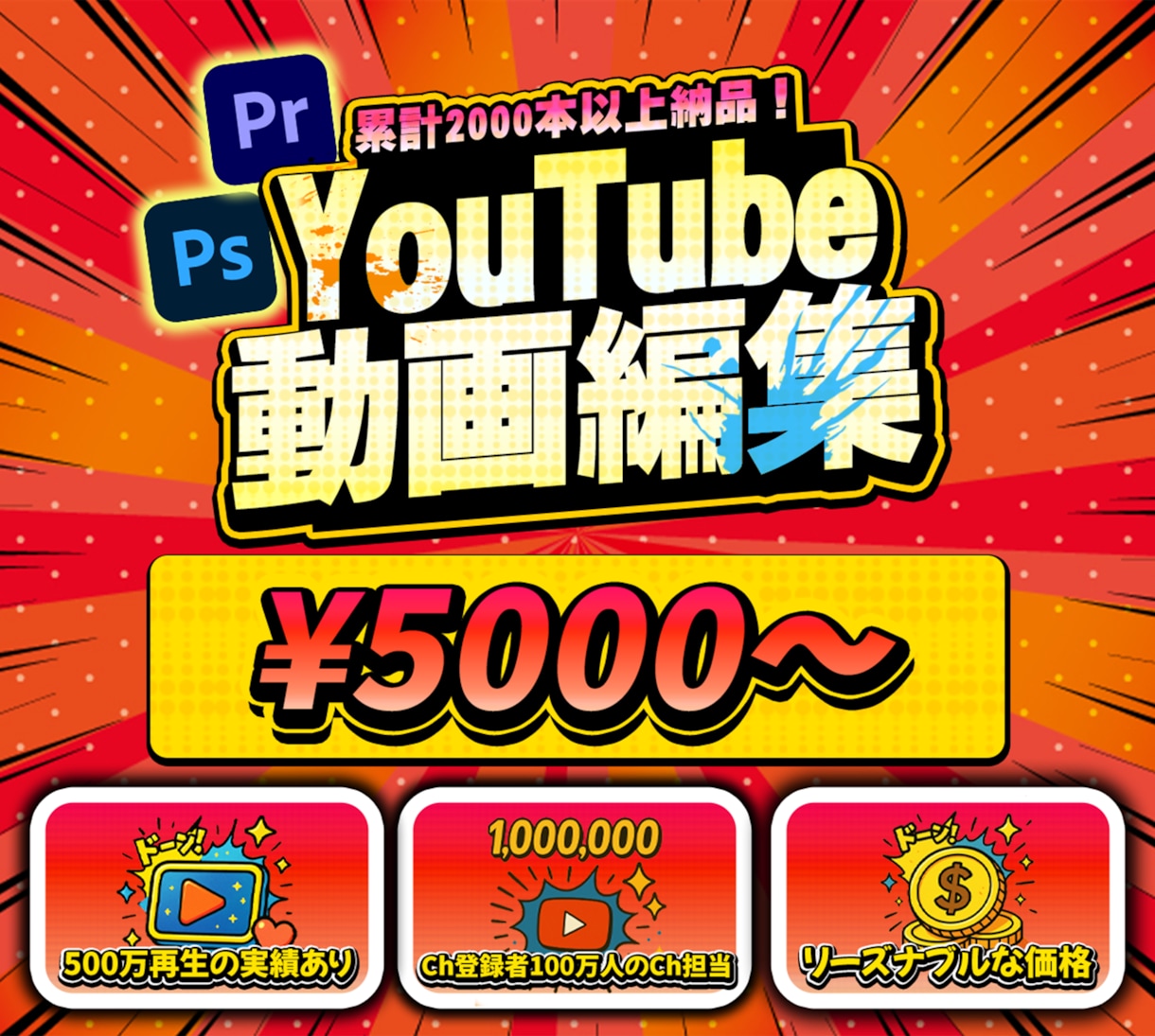 プロがYouTube動画編集します 矢神サラ/朝陽凪/歌舞伎町TV編集担当者 イメージ1