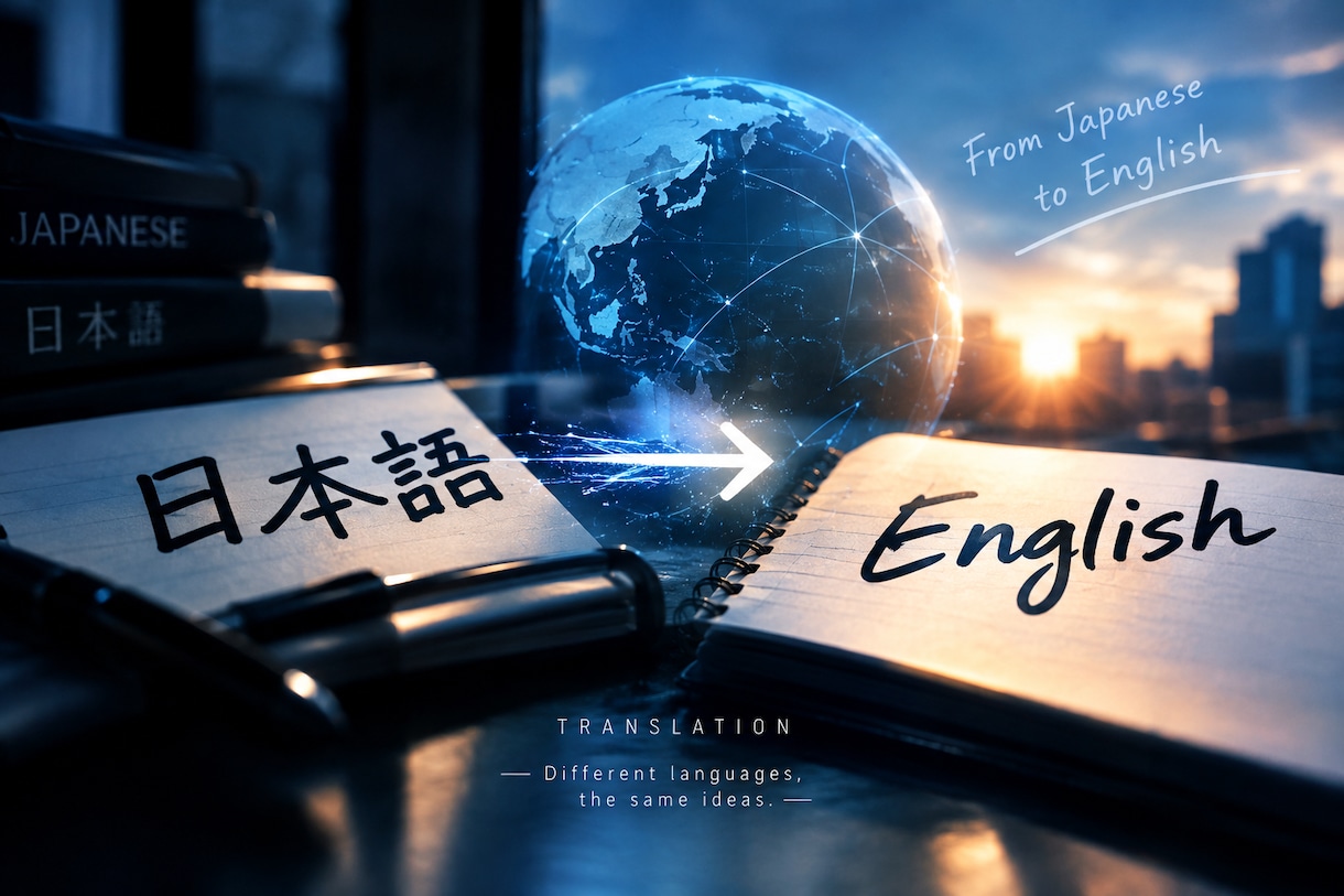 日本語を英語に、英語を日本語に翻訳します 日英翻訳なら僕に任せてください！ イメージ1