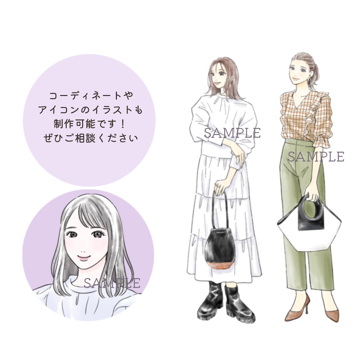 商用OK！男性顔タイプ診断イラストご提供します 8点セット即納＊サロンの資料やSNS投稿に◎ イメージ4