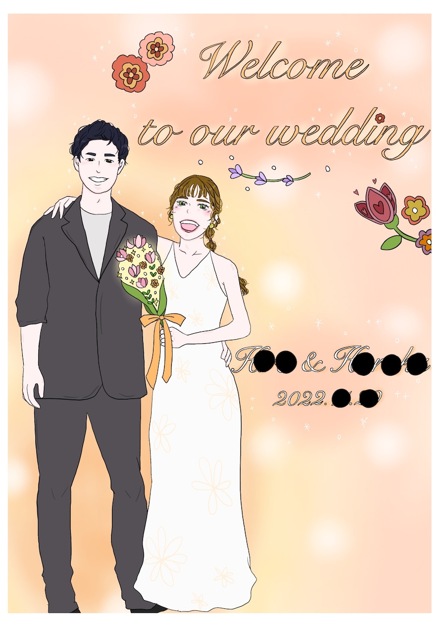 ウェディングボードを作成しています 写真を元に結婚式のウェルカムボードを作成します！ イメージ2