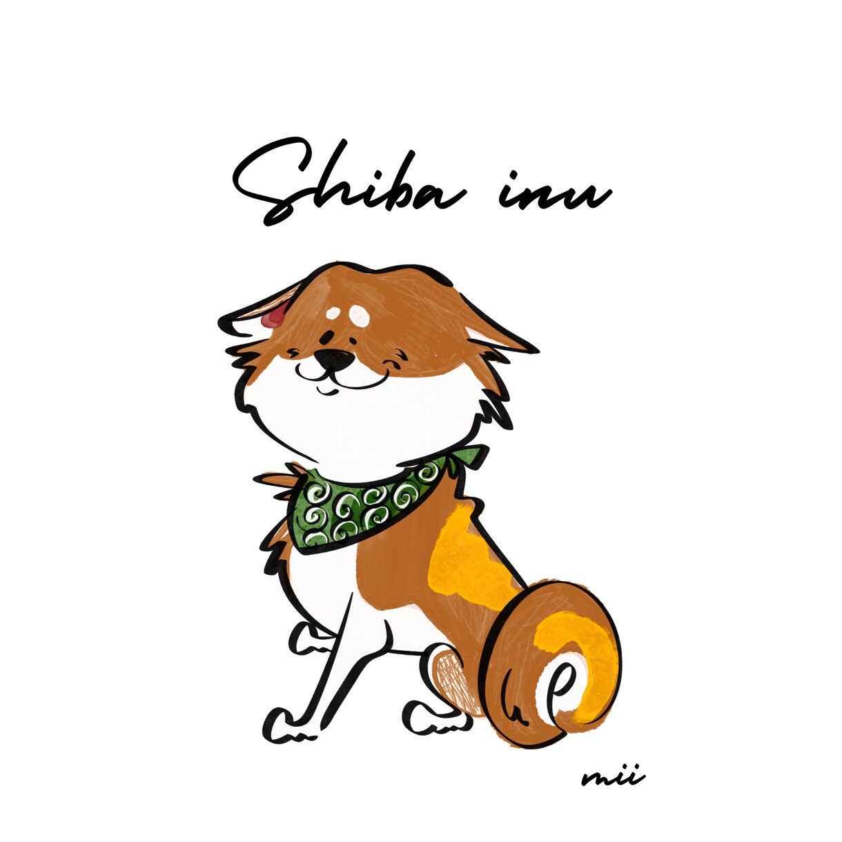 世界に一つだけの愛犬イラスト描きます 大切な家族の一員の宝物になりますように。 イメージ2