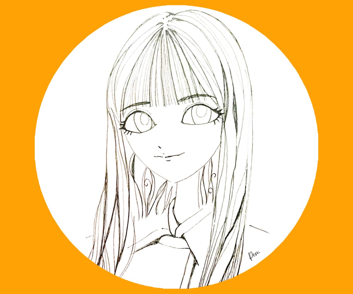 SNS用の似顔ドローイングをお描きします SNSやプロフィールに。繊細な線で描く、あなたらしい似顔絵 イメージ2