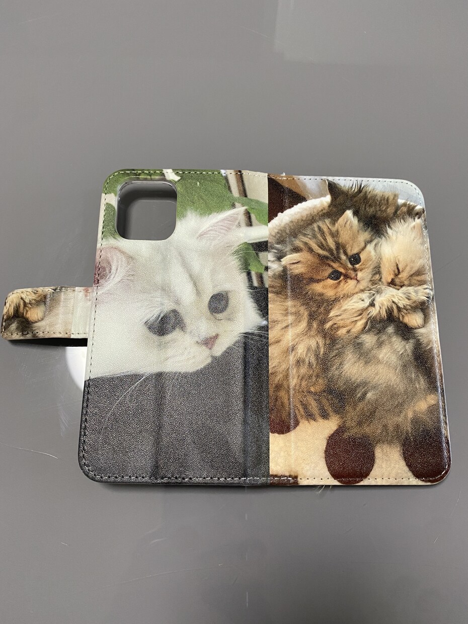 簡単写真を送るだけ！手帳型スマホケース製作致します 家族、猫、お気に入りの写真が、使い易い手帳型スマホケースに！ イメージ1
