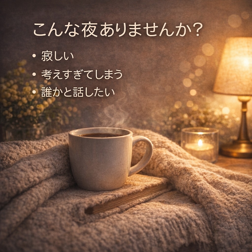 ひとりの夜♡優しくお話お聴きします 少しだけ誰かと話したくなるときありませんか　1分だけでもOK イメージ3