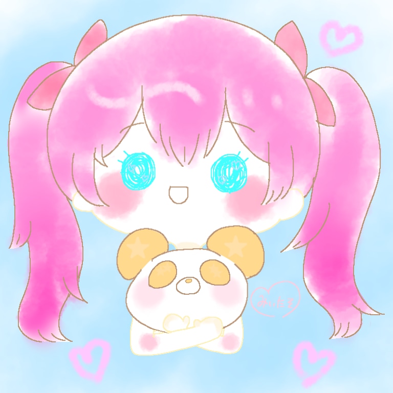 ふわふわ系アイコン描きます ペア画やアイコンにいかがですかー?(*´ω｀*) イメージ1