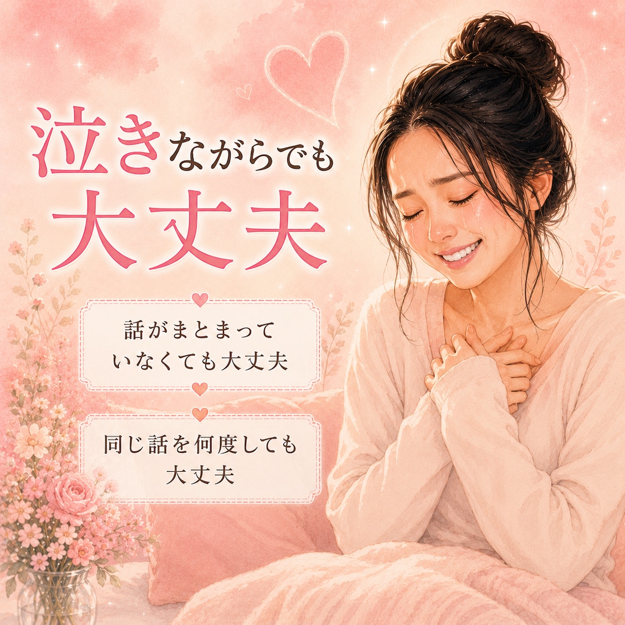 好きなのに苦しい恋の話聞きます 沼った恋の不安を一緒に整理します イメージ5