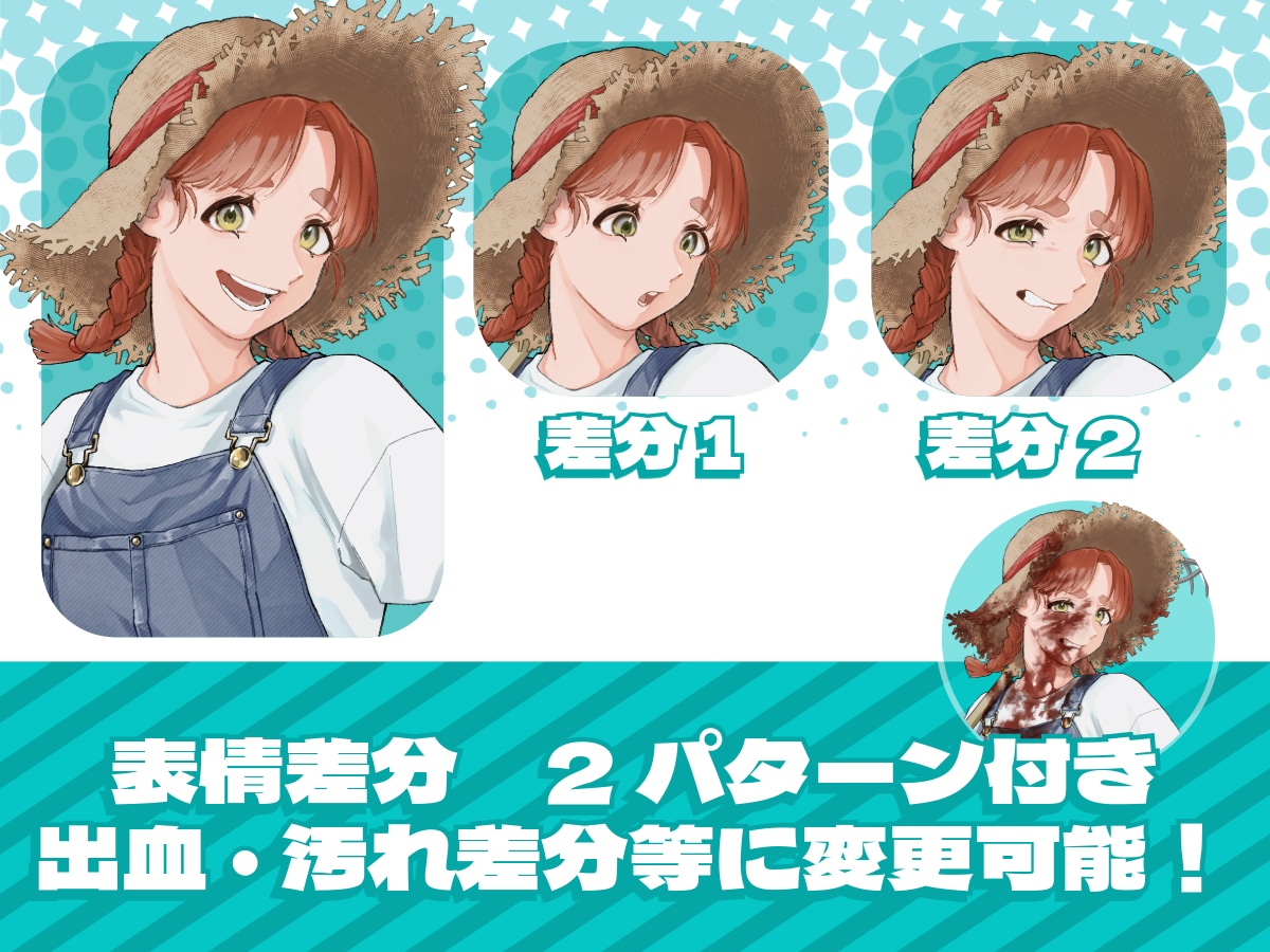 TRPG・グッズなどで使用できる立ち絵を作成します 表情差分2枚無料！戦闘立ち絵・動物・人外など対応可能です！ イメージ3