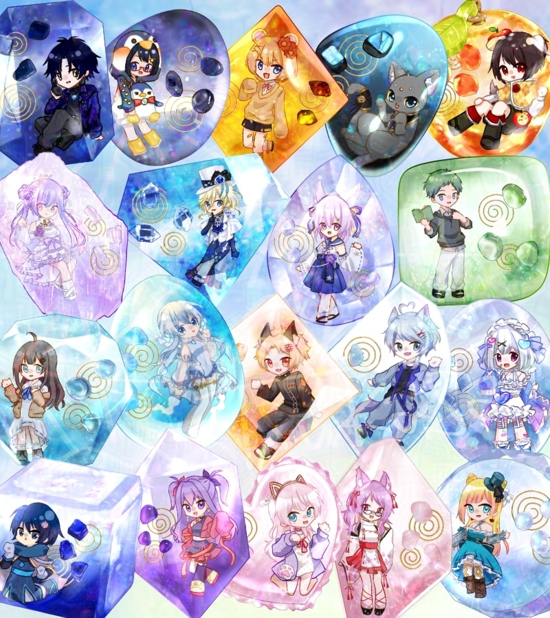 宝石のようにキラキラなちびキャラ描きます きらきら輝く理想の世界を形に！ イメージ2