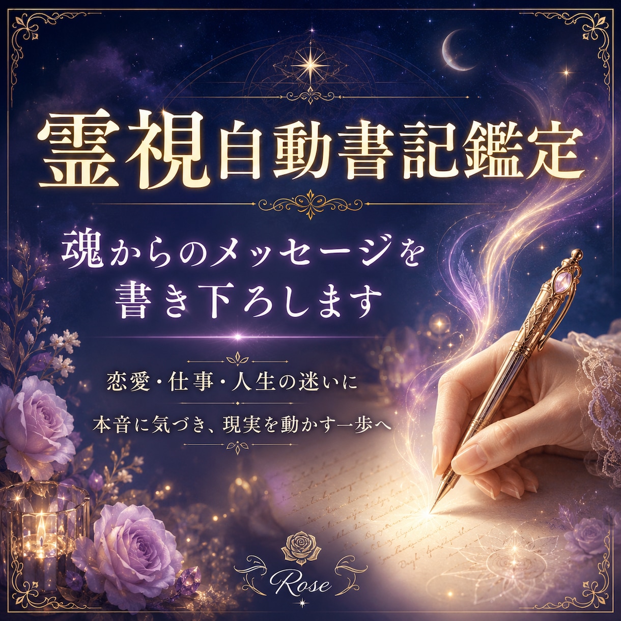 今のあなたに必要なメッセージを届けます ご相談をもとに感じ取ったことを、自動書記で丁寧にお伝えします イメージ1