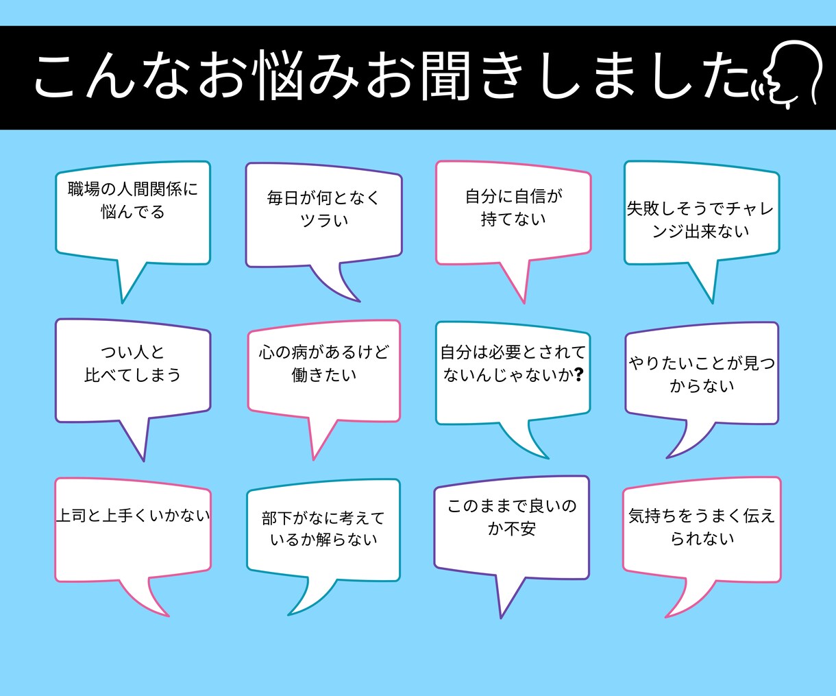 どんな話でも大丈夫。あなたのペースでお話聞きます 相談員歴20年。他人に話して少しでも楽になってもらいたいです イメージ2