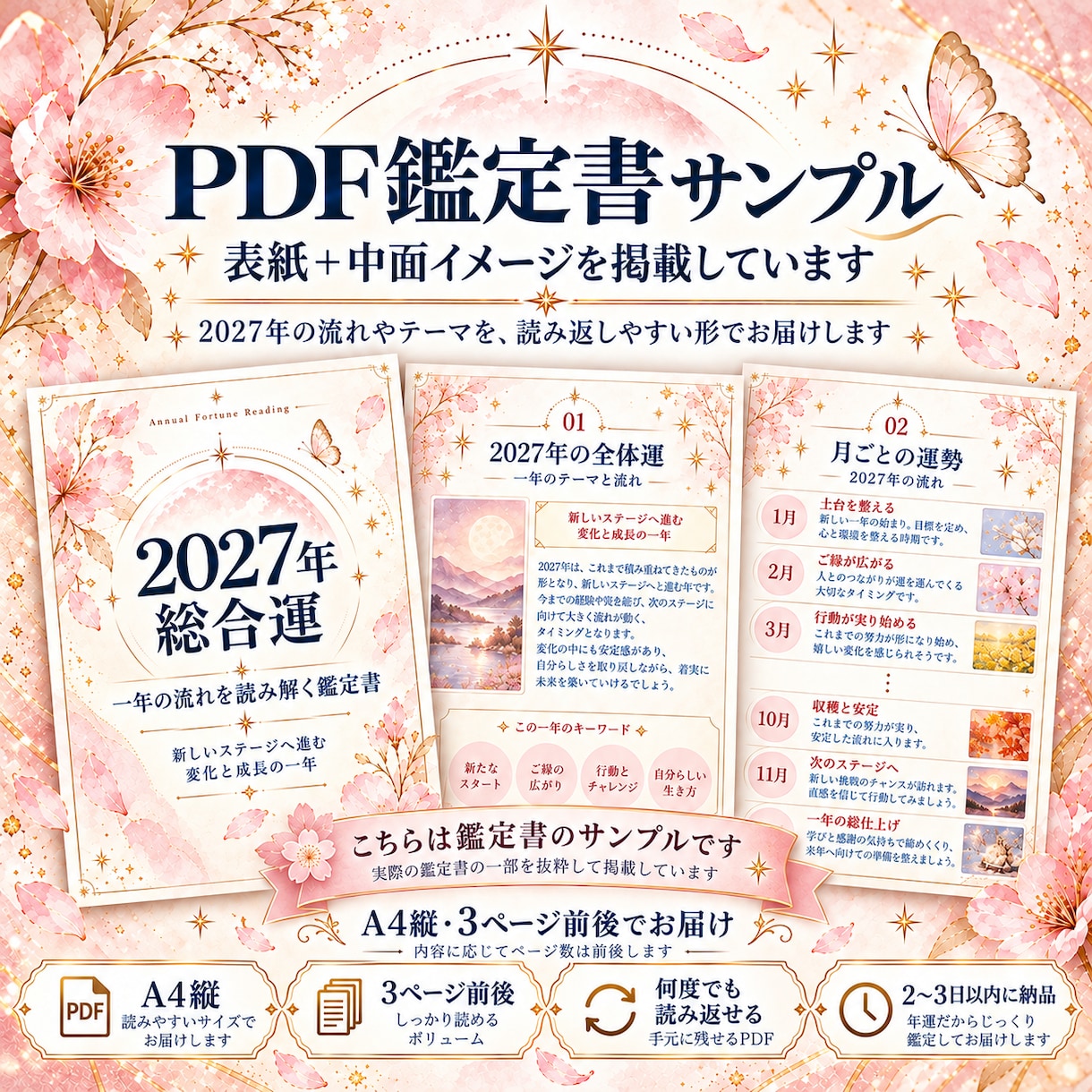 2027年の総合運・一年の流れを詳しく鑑定します 仕事・金運・人間関係＋選べる重点テーマ2つ｜PDF鑑定書 イメージ4