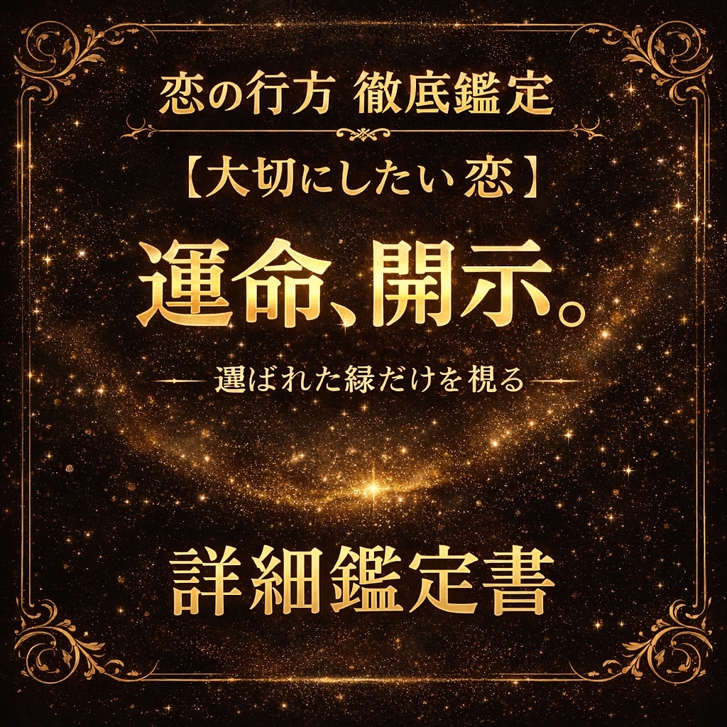 恋の行方徹底鑑定!!【大切にしたい恋】未来みます 出逢いの意味と二人の運命を解き明かす詳細鑑定書 イメージ1