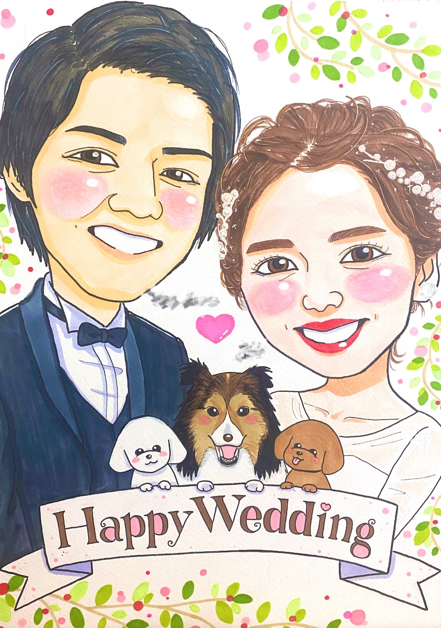 贈り物などにピッタリなポップで明るい似顔絵描きます あなたの大切な1枚を描かせて下さい(*´∀｀*) イメージ3