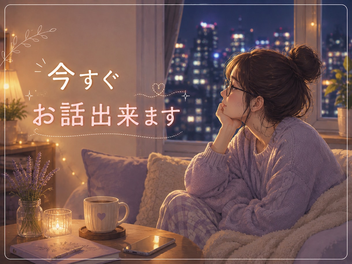 話し相手になります♪雑談・愚痴・お悩み聞きます 1分だけでもOK♪気を使わず何でもお話しください( ´∀`) イメージ1
