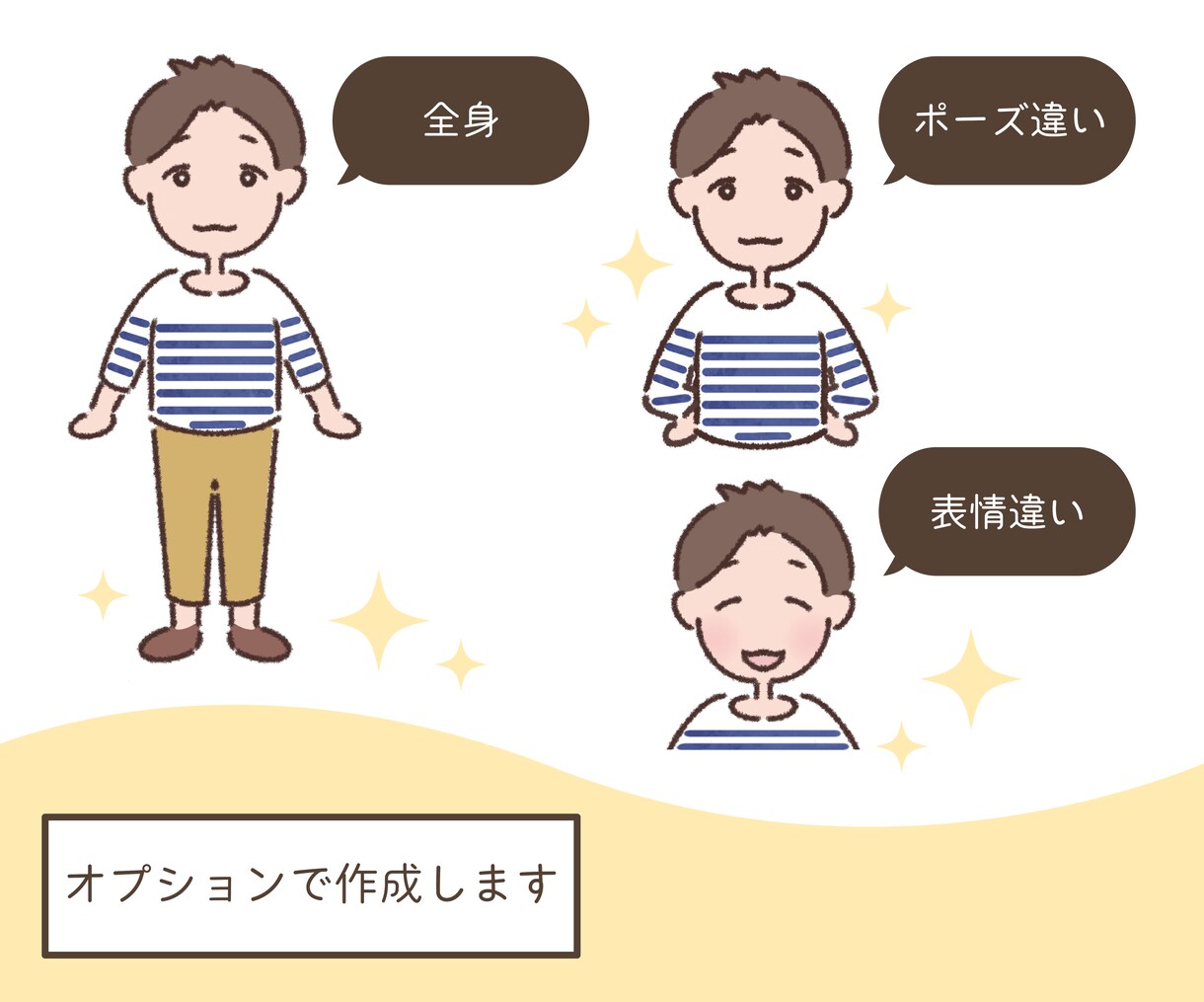 ゆるかわいい手描き似顔絵アイコン作成します SNSアイコン・ブログ吹き出しにピッタリのゆるかわアイコン イメージ4
