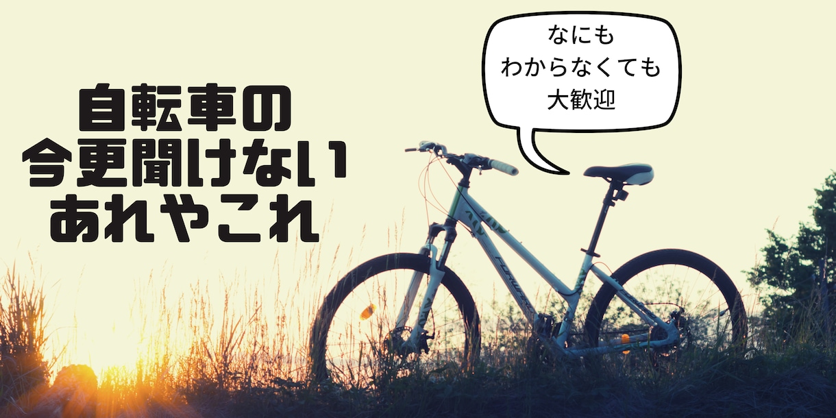 自転車購入お手伝いします 進学、新生活、新たな趣味のための自転車購入の相談に乗ります。 イメージ1