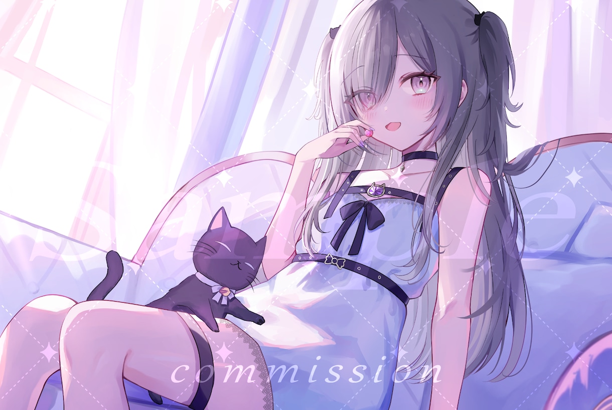 透明感のあるかわいいイラストお描きします 動画や立ち絵など様々な用途に合わせてお描きします！ イメージ6