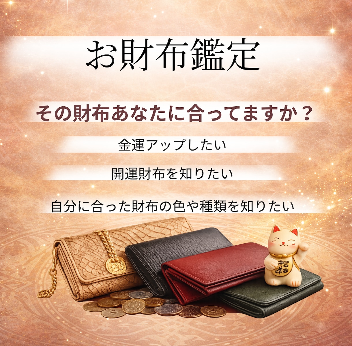 お金との付き合い方を静かに確認します 金運ではなくお金の扱い方や接し方を鑑定します イメージ1