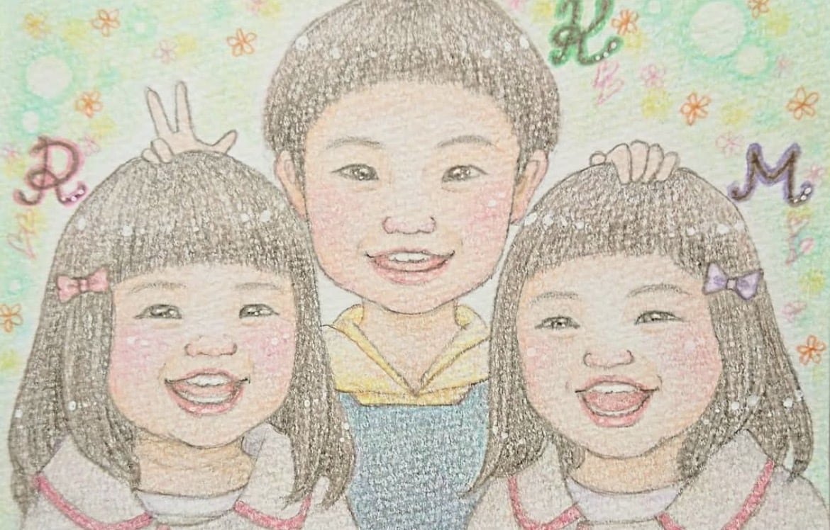 ほんわか優しい♡似顔絵描きます 家族やペットの似顔絵など、手描きで心温まる作品に仕上げます イメージ2
