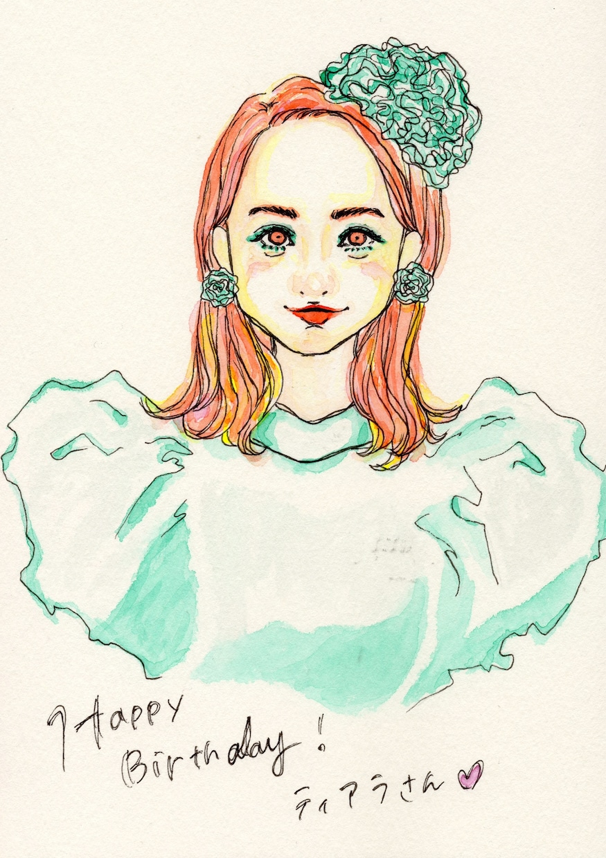 似顔絵描きます 手描き水彩で、お洒落でロマンチックにします！ イメージ1