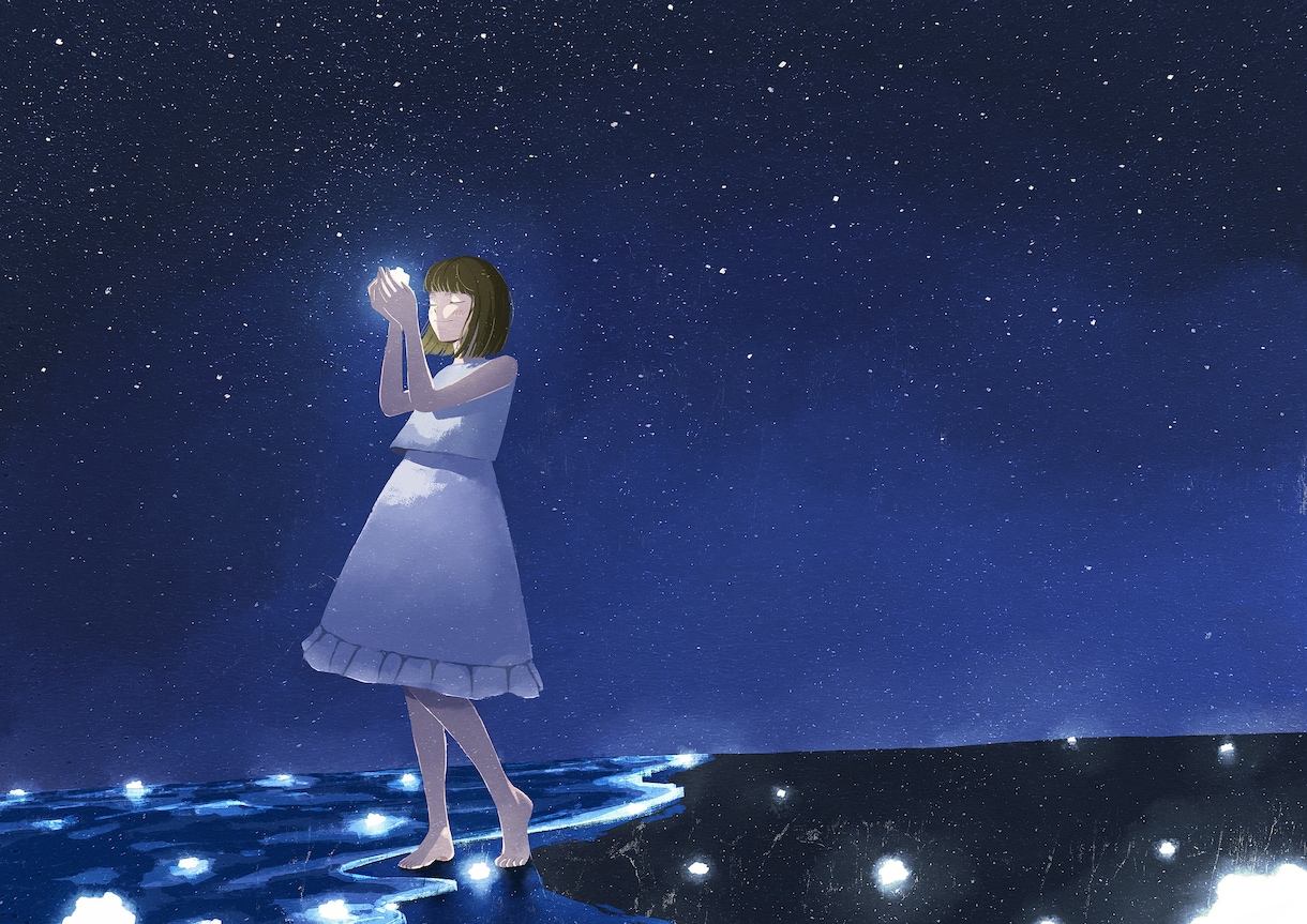 淡く儚い世界観の一枚絵をお描きします 世界観重視のオリジナルMV・歌ってみた・書籍の表紙用に！ イメージ6