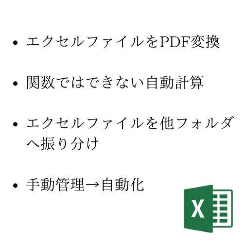 格安】ExcelVBA/自動化作業を代行いたします 単純作業を人間がするメリットが見当たらないと思ったら、 イメージ2