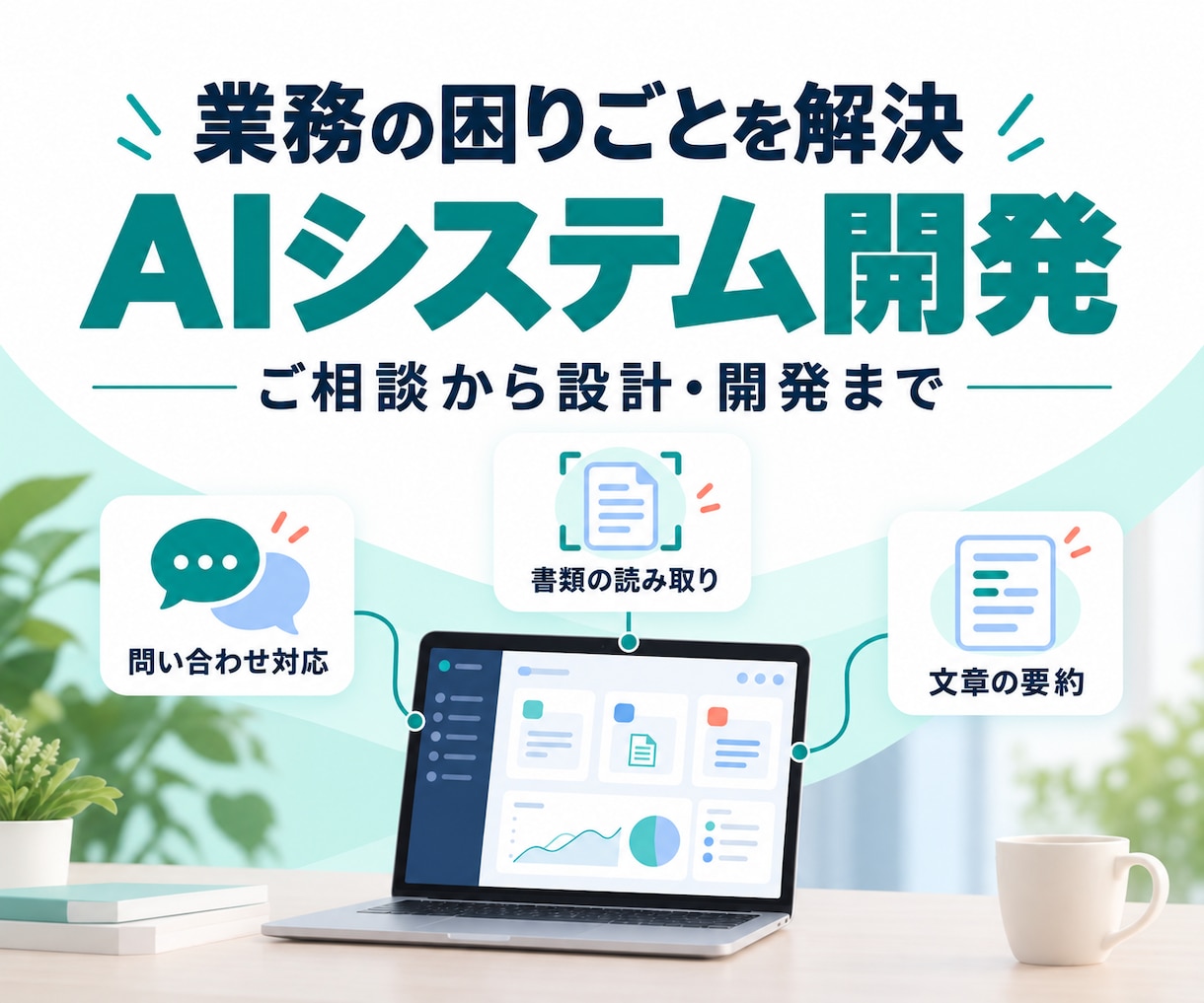 AIで業務の課題を解決するシステムを開発します 〜現場目線のヒアリングで、使い続けられる仕組みをご提案！〜 イメージ1