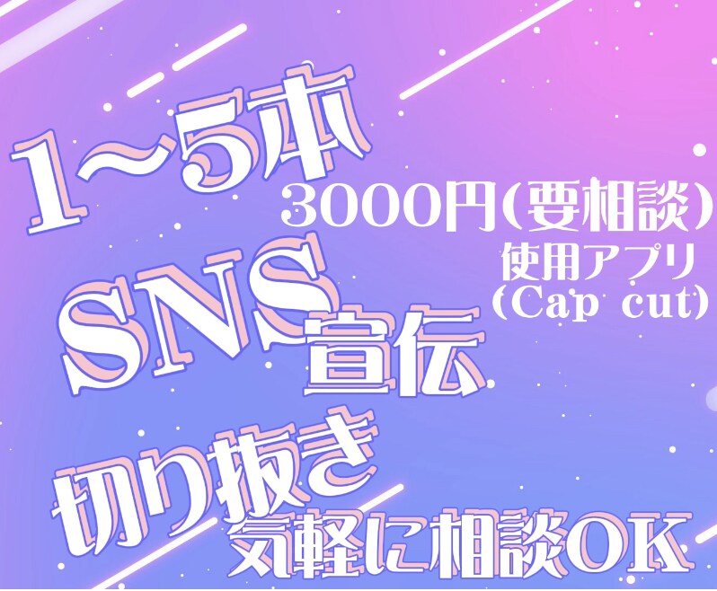 Vtuberさんの宣伝動画やイベント告知してます もっと自分を知って欲しい方にSNS用短い動画作ります。 イメージ1