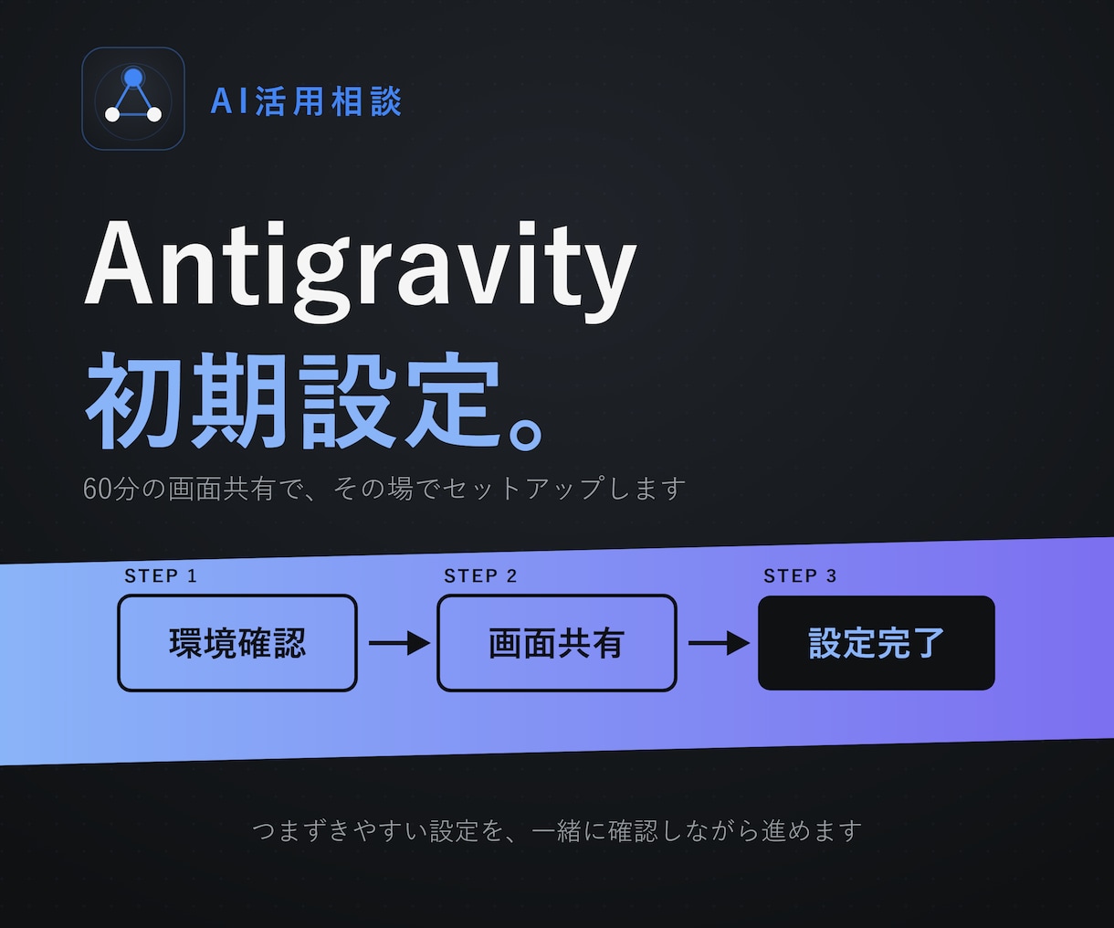 Antigravityの初期設定を一緒にします 話題の新ツールを最初の一歩から一緒に イメージ1