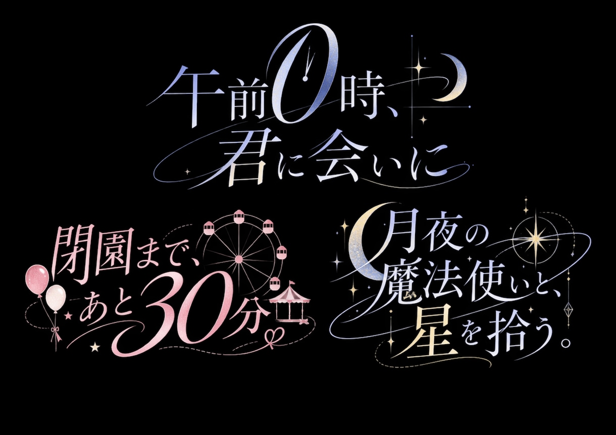 タイトルロゴ作成します 同人誌・楽曲などのタイトルロゴを承ります イメージ1