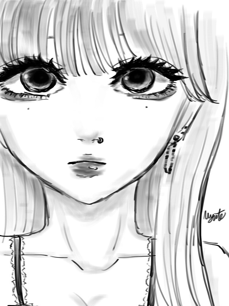 女の子のアイコン用イラストを描きます 病み系やクール系の女の子の顔を描くのが得意です イメージ1