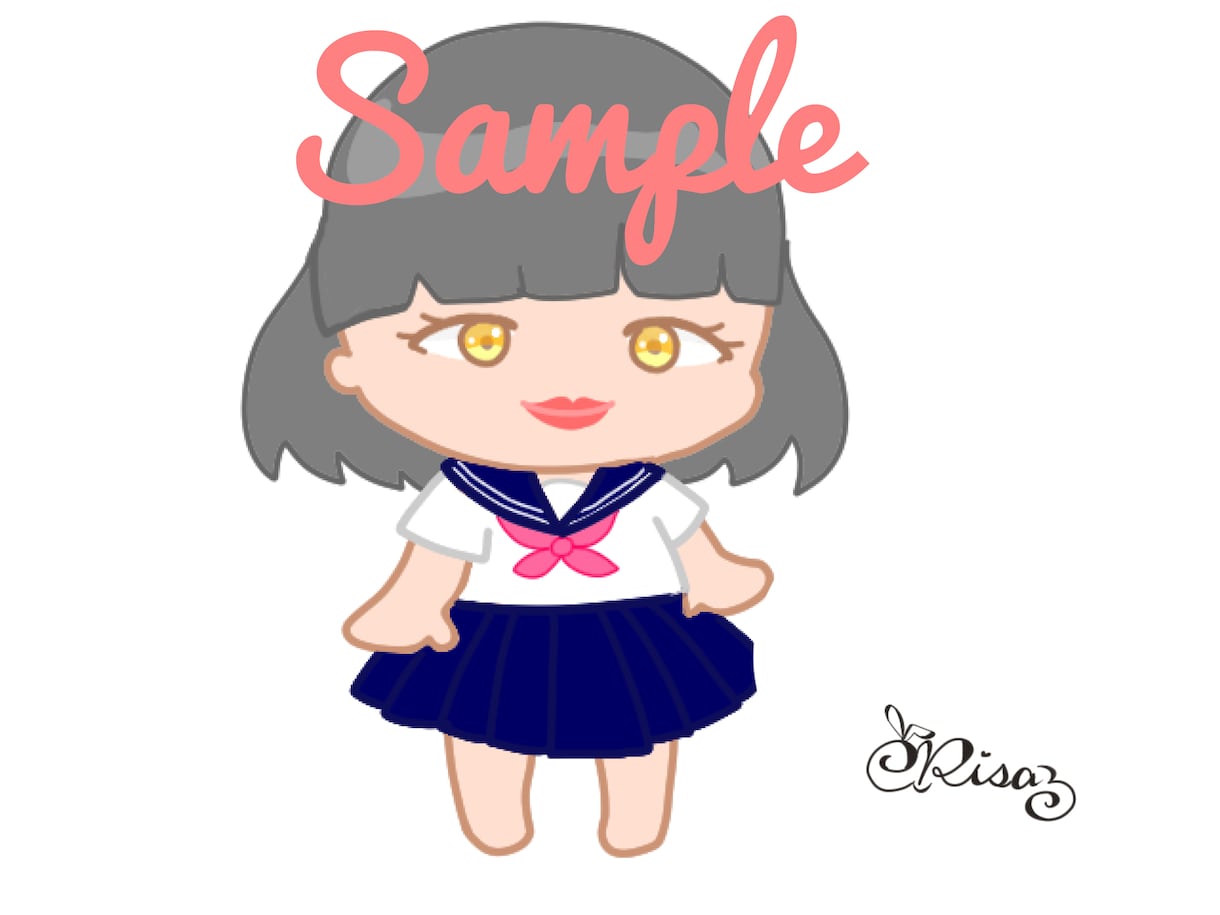 あなただけのミニキャラお描きします ☆自分に似せても良し！好きなイメージでも良し！アイコンにも☆ イメージ3