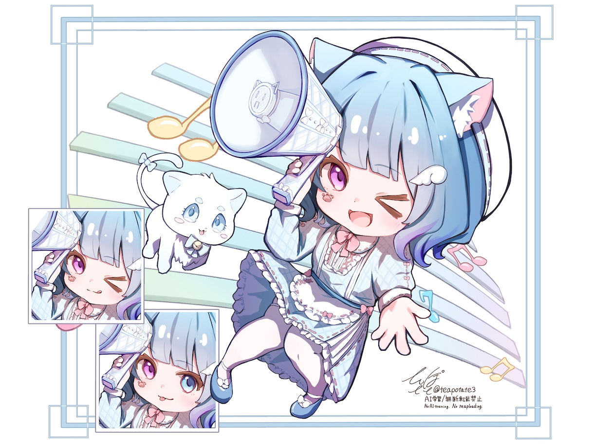 商用可！ミニキャライラスト描きます グッズや配信素材として使いやすいミニキャラです！ イメージ1
