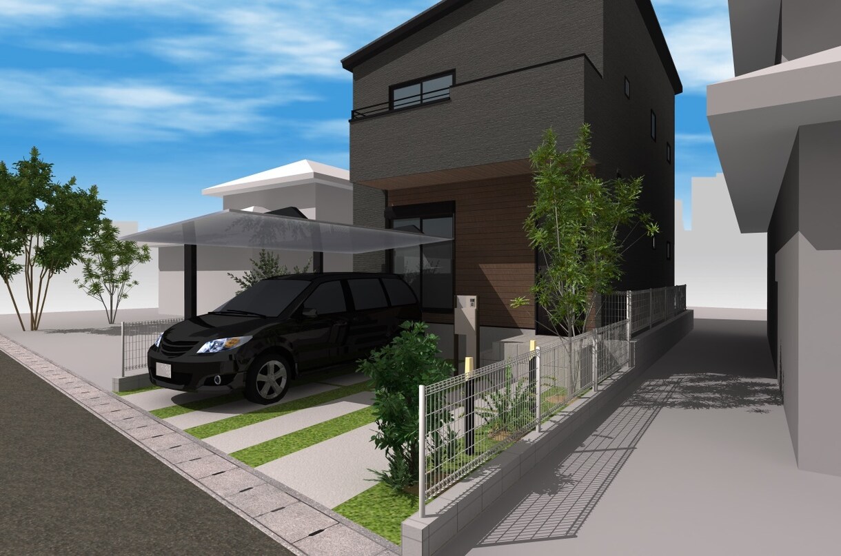 朝でも夜でも住宅の外観パース1cut作ります 一般住宅ならこだわりなんでもOK！追加カットは内観も♪ イメージ5